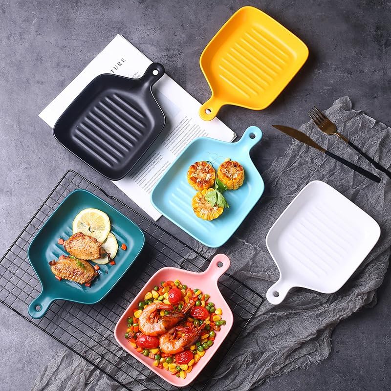 Coolcapis Yellow & Green Ceramic Bake & Serve Set – 2-Piece Oven Safe Baking Dishes, Colorful Oven-to-Table Ceramic Bakeware Gift Set - Image 3